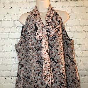 BANANA REPUBLIC Tie neck blouse with brown lining